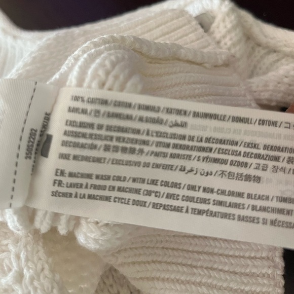 Hollister Junior medium crop tank cable knit girl next‎ door white flirty boho - Picture 6 of 6